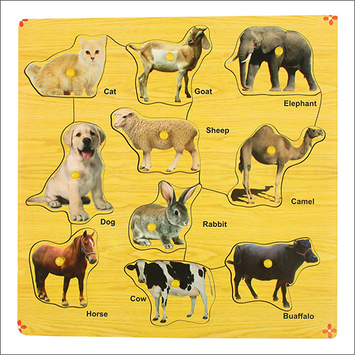 Domestic Animals Wooden Puzzle Age Group: 0-10