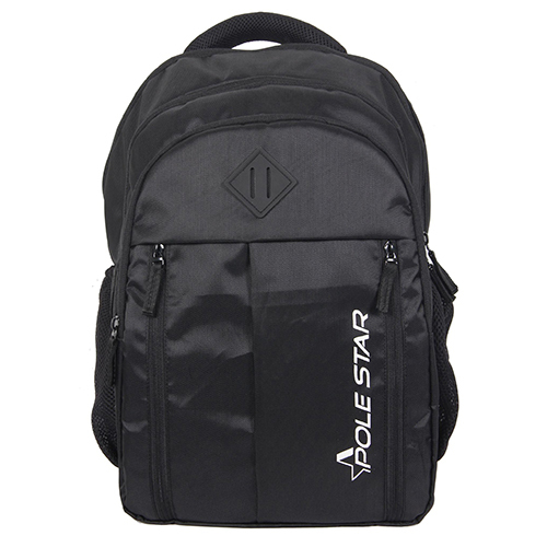Black Enzo 35 L College/ School/ Office/ Casual/ Travel Backpack With 15.6" Laptop Compartment And Rain Cover, Made With Polyester
