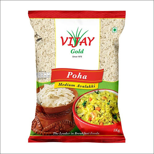 White 1Kg Vijay Medium Poha Rice