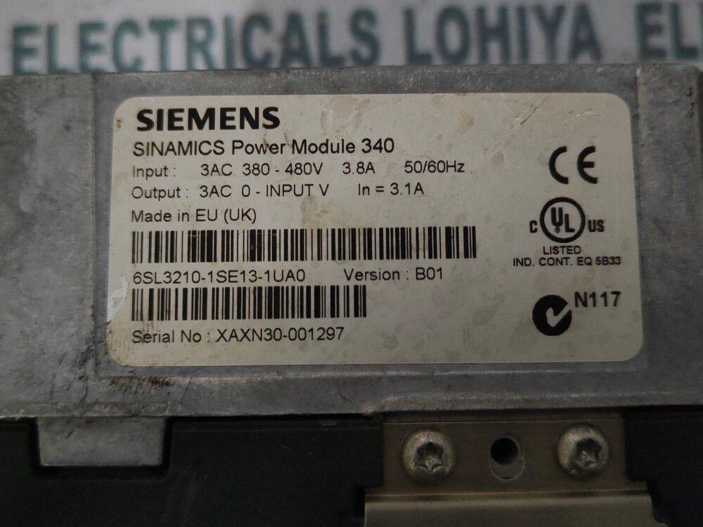 SIEMENS POWER MODULE 6SL3210-1SE13-1UA0