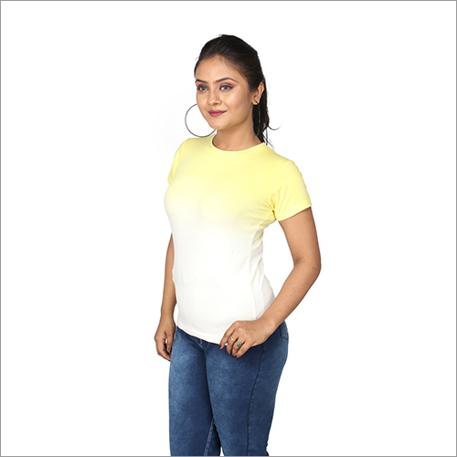 Ladies Yellow Ombre T-Shirt