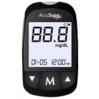AccuSure Simple Blood Glucometer Machine with 25 Strips
