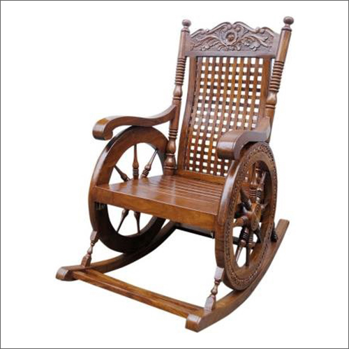 Antique Rocking Hard Wooden Chair