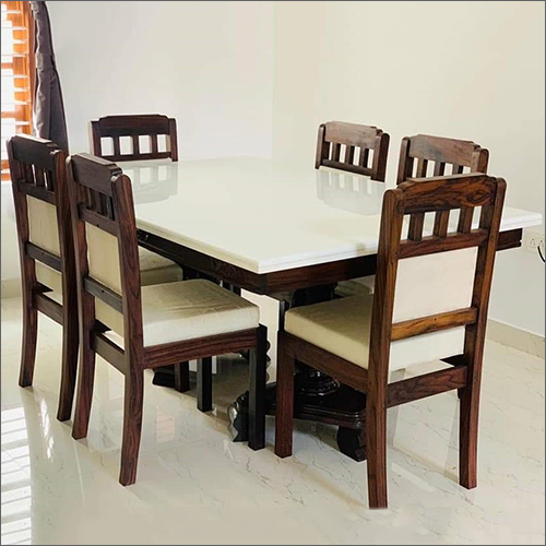 Wooden Dining Table With 6 Chair