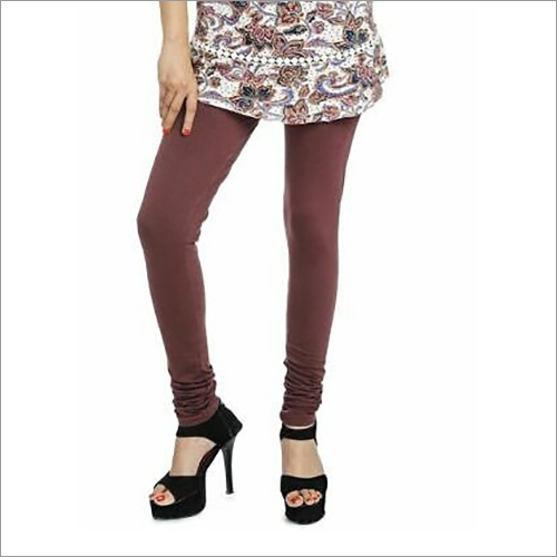 Brown Cotton Leggings - Cotton Material, Customized Size, Brown Color | Cool Dry Feature, No Fade, Casual Dress Type, All Season Wear