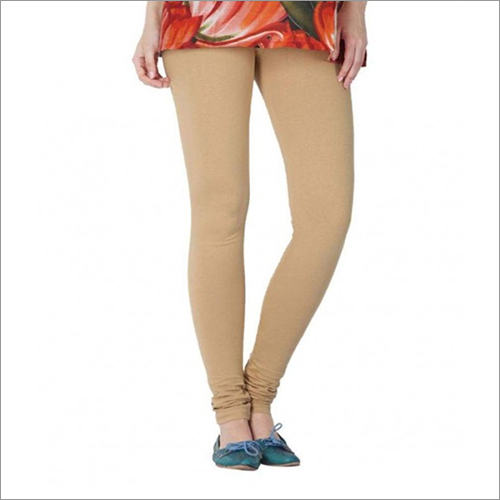 Plain Cotton Leggings - Cotton Material, Casual Dress Type, All Season, Brown Color | Comfortable Fit for Everyday Wear