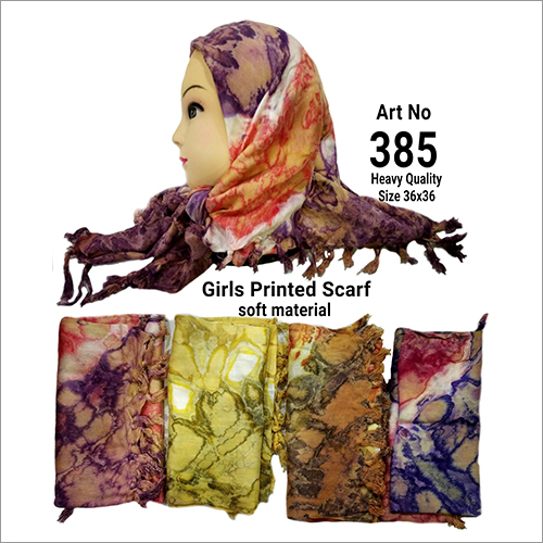 Multicolor Girls Printed Soft Scarf