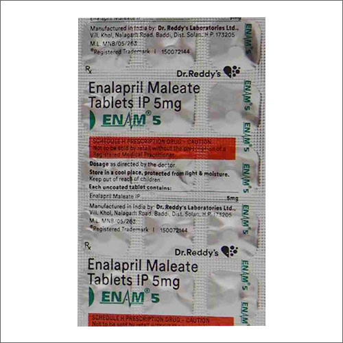 5Mg Enalapril Maleate Tablets Ip General Medicines
