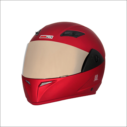 Carbon Trim Solid Full Face Red Helmet