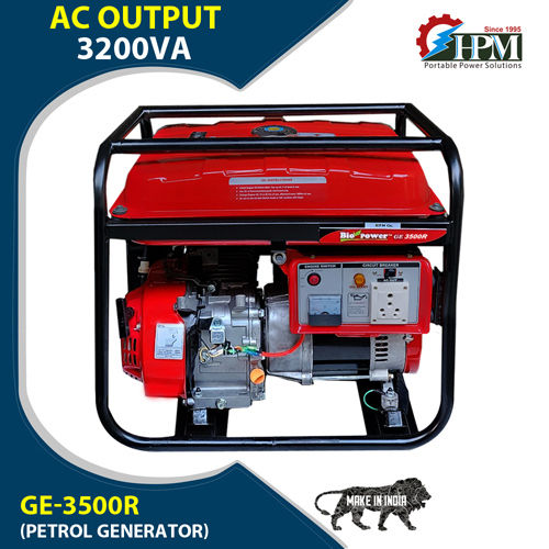 Portable Petrol Generator 3.2 KVA Model GE 3500R Recoil Start