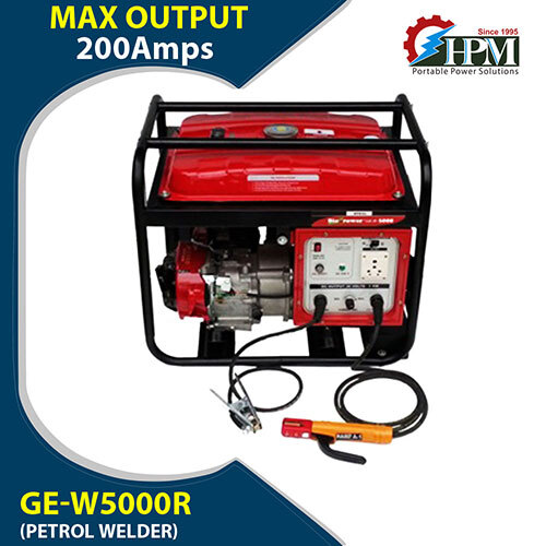 200 Amps Petrol Welding Generator 3 KVA AC Output Model GE-W5000R Recoil Start
