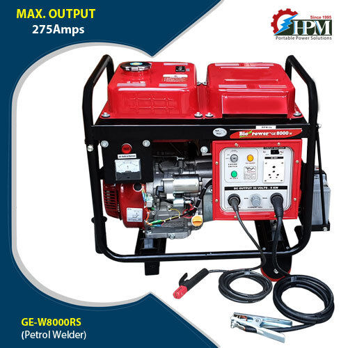 5 KW Petrol Welding Generator 250 Amps   Model GE-W8000RS Recoil and Self Start