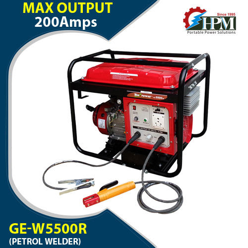 200 Amps Petrol Welding Generator  4.5 KW Model GE-W5500R Recoil Start