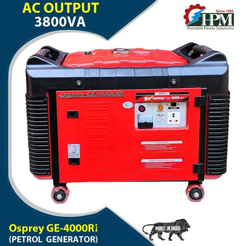 4 KVA Petrol Silent Generator Model Osprey GE-4000Ri Recoil Start