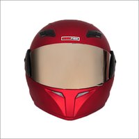 Carbon Trim Solid Full Face Red Helmet