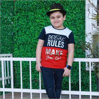 Boys Round Neck T-Shirt - Premium Skin-Friendly Fabric, Various Sizes and Colors | Comfortable Casual Wear for All Ages, Trendy Printed Patterns