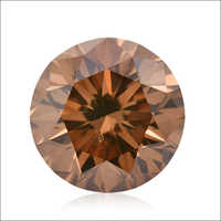 3carat Fancy Orange Brown Diamond Round Shape Si2 Clarity Loose Diamond