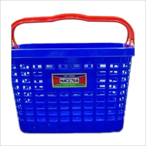 Plastic Blue Shopping Basket By ERA DISPLAY SOLUTION