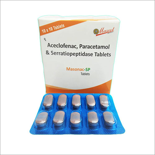 Aceclofenac, Paracetamol And Serratiopeptidase Tablets General Medicines