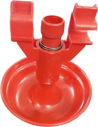 Red Poultry Nipple Drinker Flout Cup