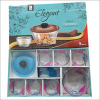 9 पीस ग्लास क्रॉकरी सेट