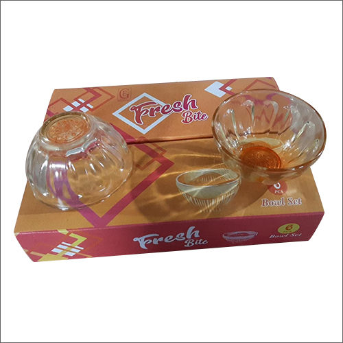 6 Pcs Transparent Glass Bowl Set