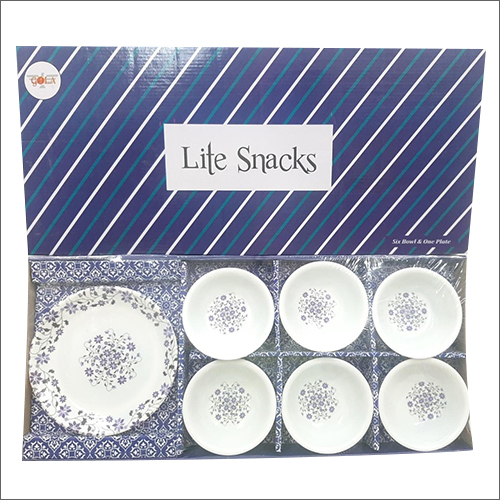 Opal Glass 6 Bowl And 1 Plate Set