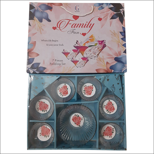 7 Pieces Glass Pudding Set