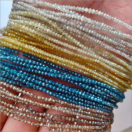Fancy Color Diamond Beads strands In 2 mm to 3 mm