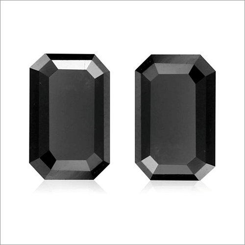 Emerald Shape Black Loose Diamonds 1 CT AAA Quality