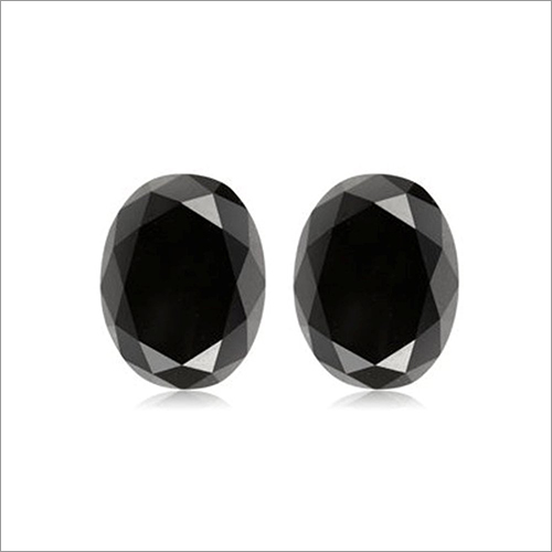 Oval Cut Natural Black Loose Diamonds 1 CT AAA Quality