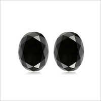 Oval Cut Natural Black Loose Diamonds 1 CT AAA Quality