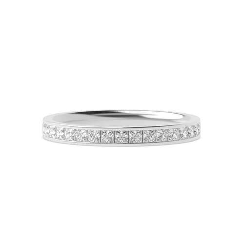 Half Eternity Bands In Synthetic Diamonds 14k White Gold 0.50 Ct Diamond Clarity: Vs2