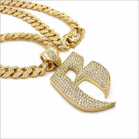 Diamond Alphabetic Pendant