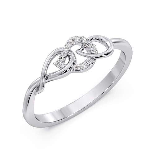 Engagement Rings Lab Grown Diamond In 10K White Gold 0.15 ct