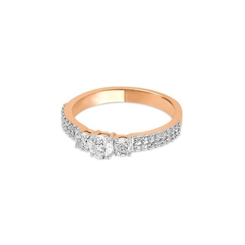 Diamond Wedding Ring In Lab Grown Diamond 10K Rose Gold 2 CT