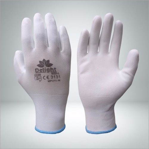 PU Gloves White Colour