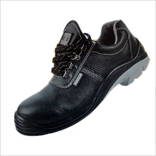 Black Leather Shoes With Pu Double Density Sole
