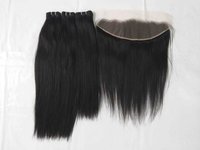 Brazilian Virgin Straight Hair With Swiss transparent Lace Frontal