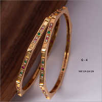 G-4 Ladies Gold Plated Artificial Bangles