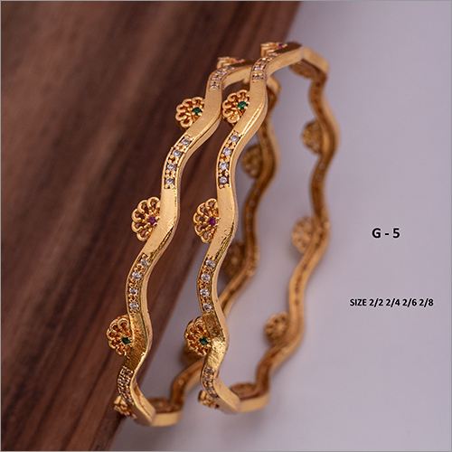 G-5 Modern Gold Plated Artificial Bangles
