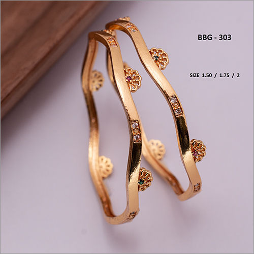 BBG-303 2 Inch Gold Plated Bangles