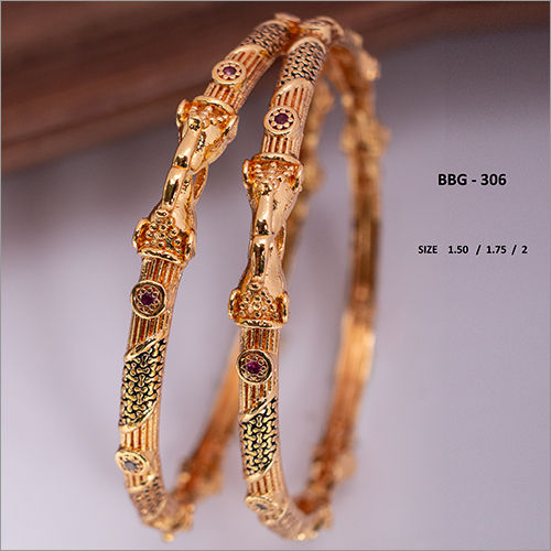 BBG -306 Round Gold Plated Bangles