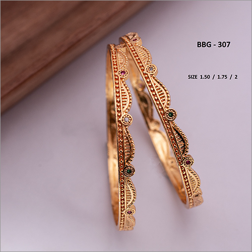 BBG-307 Partywear  Gold Plated Bangles