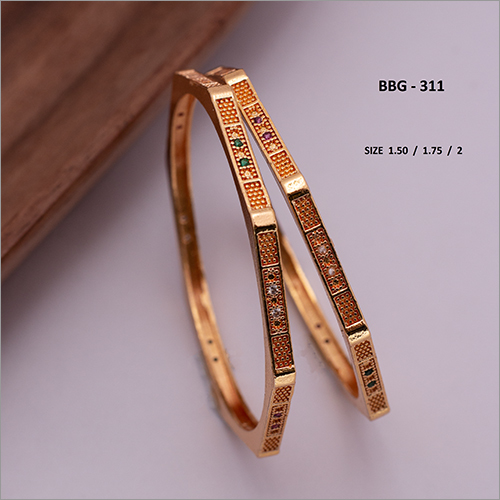 BBG-311 Wedding Wear Gold Plated Bangles By DH BANGLES