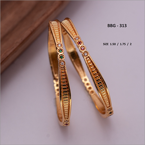 BBG-313 Gold Plated Bangles By DH BANGLES