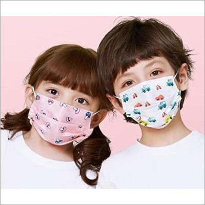 Kids Face Mask - 3-Layer Non-Woven Disposable | Cotton Material, Waterproof, Reusable for Hospitals & Personal Use