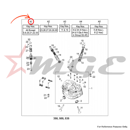 Cylinder Head Assembly For Royal Enfield - Reference Part Number - #146744/A