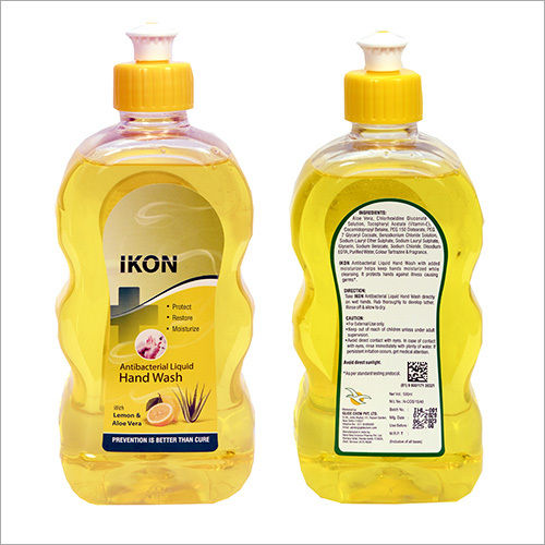 500ml Antibacterial Liquid Hand Wash With Lemon And Aloe Vera