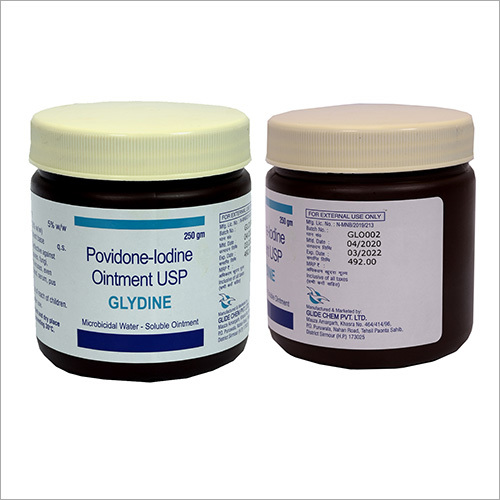 250 gm Povidone Iodine Ointment Usp Microbicidal Water Soluble Ointment By GLIDE CHEM PVT. LTD.